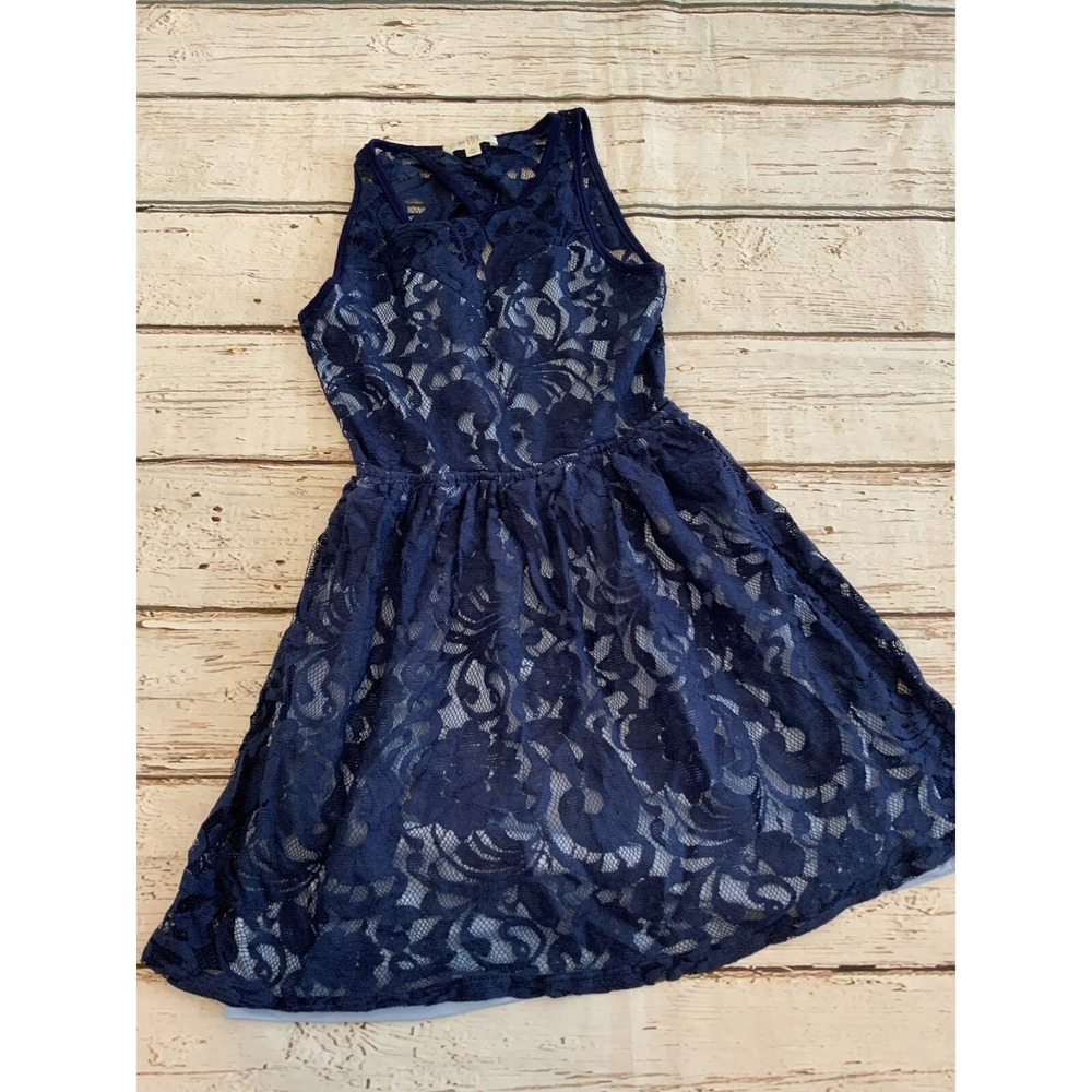 Love Fire Laced Lined Hippie Boho Layered Dress Cinched Size XS